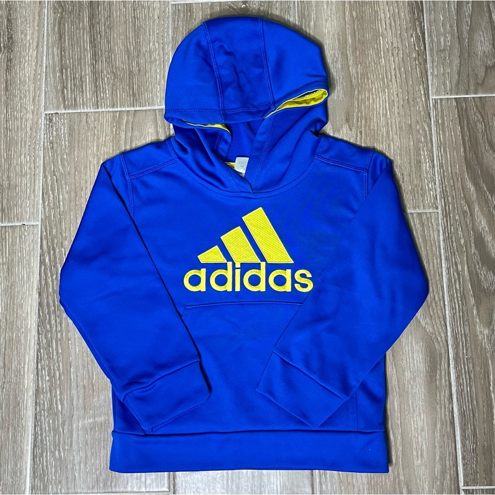 Adidas Toddler Hoodie: Blue & Yellow, Size 4T